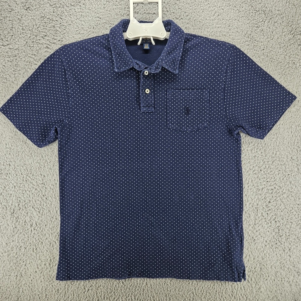 Polo Ralph Lauren Kids XL 18-20 Navy Polka Dot Short Sleeve Polo Shirt Piqué